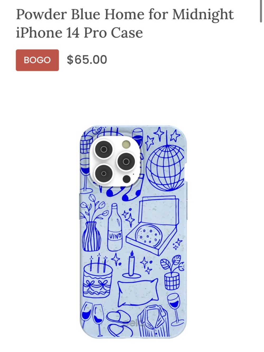 Powder Blue Home for Midnight Case for iPhone 14 Pro - Pelacase